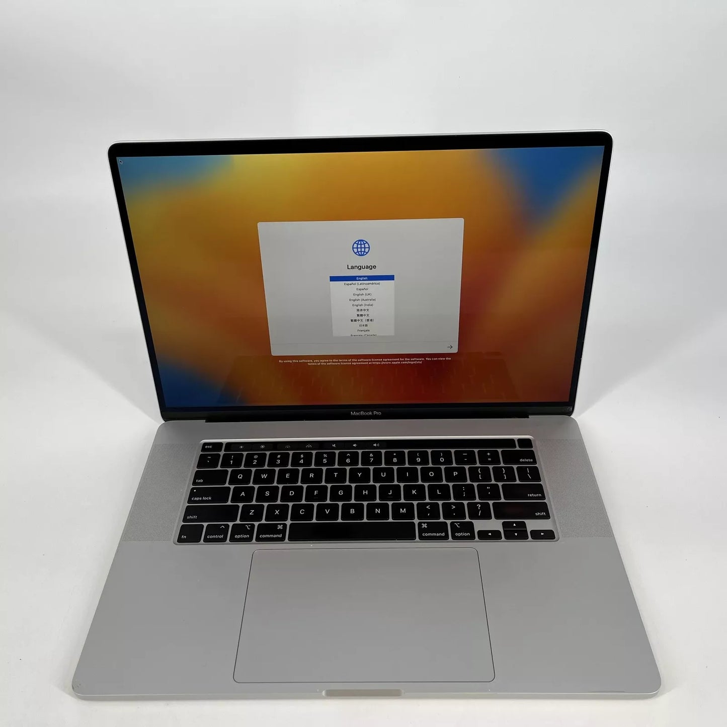 MacBook Pro 16 Touch Bar Plata 2019