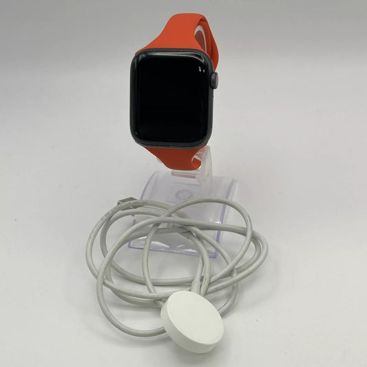 Apple Watch (Series 5) 44mm Aluminum Gray with Sport Red (GPS)